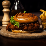 Chicken burger front min